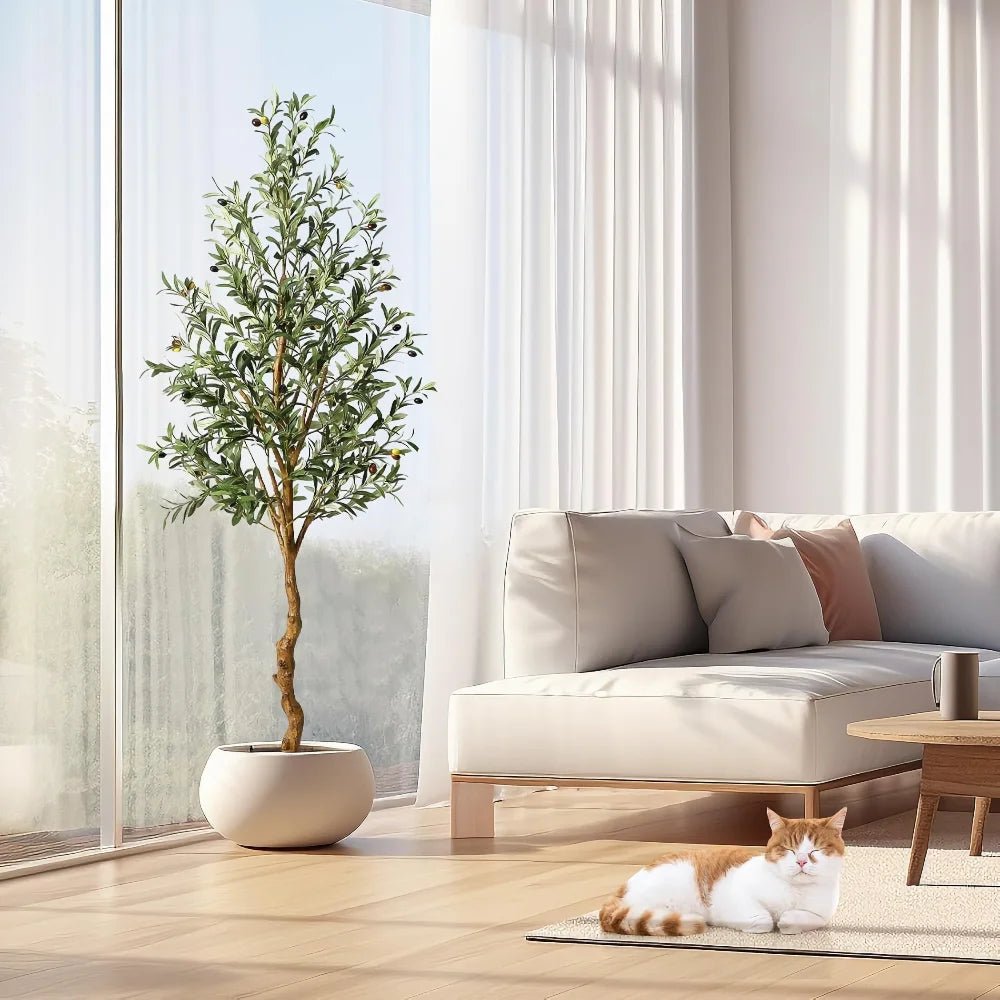 Artificial Olive Tree - Realistic Home Decor Plant - Bizaargo
