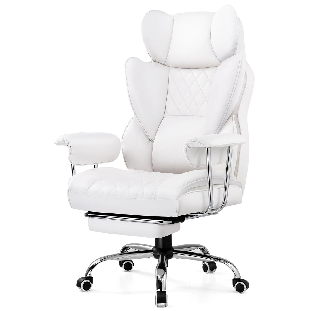 Big & Tall Ergonomic gaming Chair with Footrest & Lumbar Support - Bizaargo