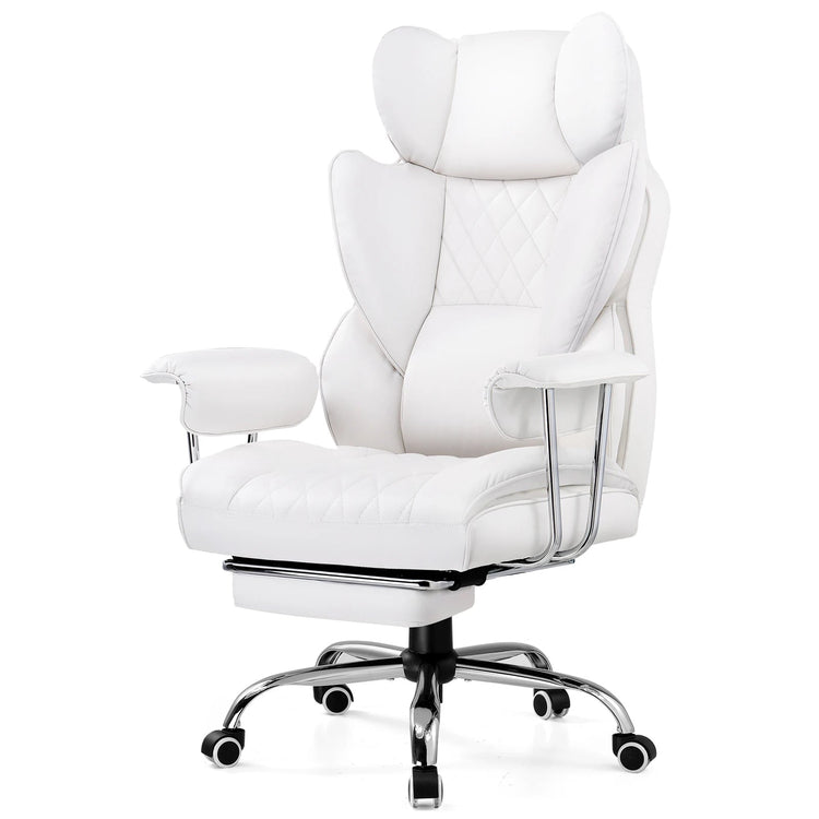 Big & Tall Ergonomic gaming Chair with Footrest & Lumbar Support - Bizaargo