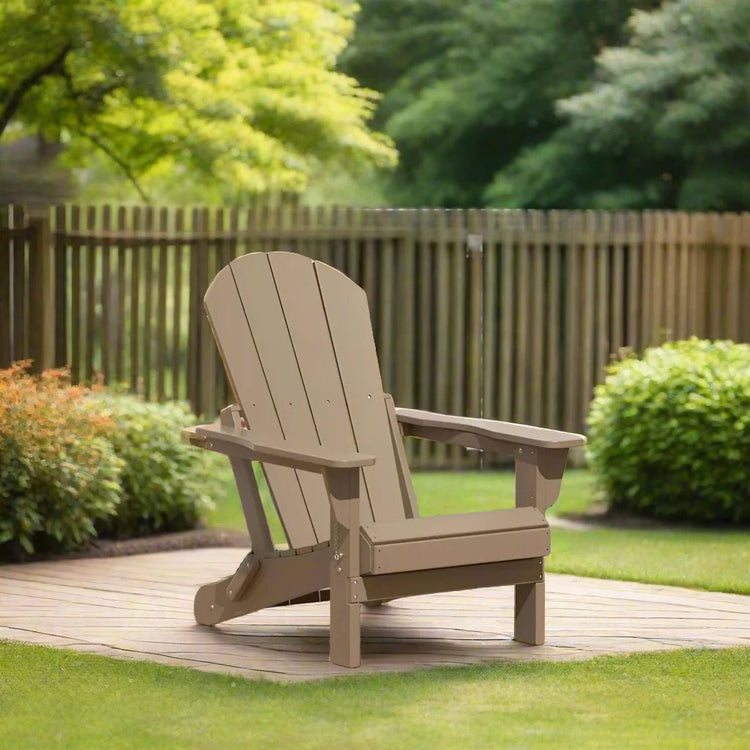 Folding Adirondack Chair - Weather Resistant & Durable - Bizaargo