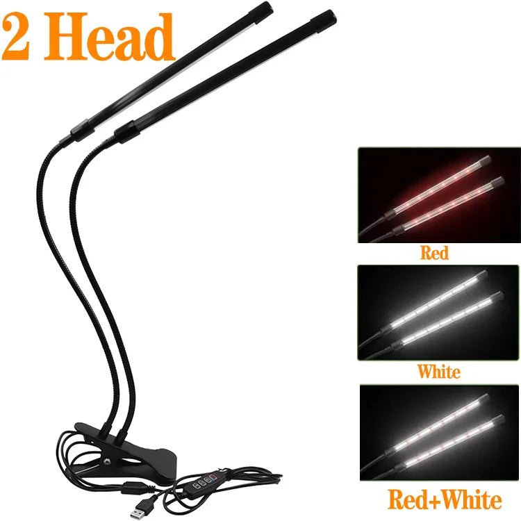 Full Spectrum 2 Head LED Grow Light - Bizaargo