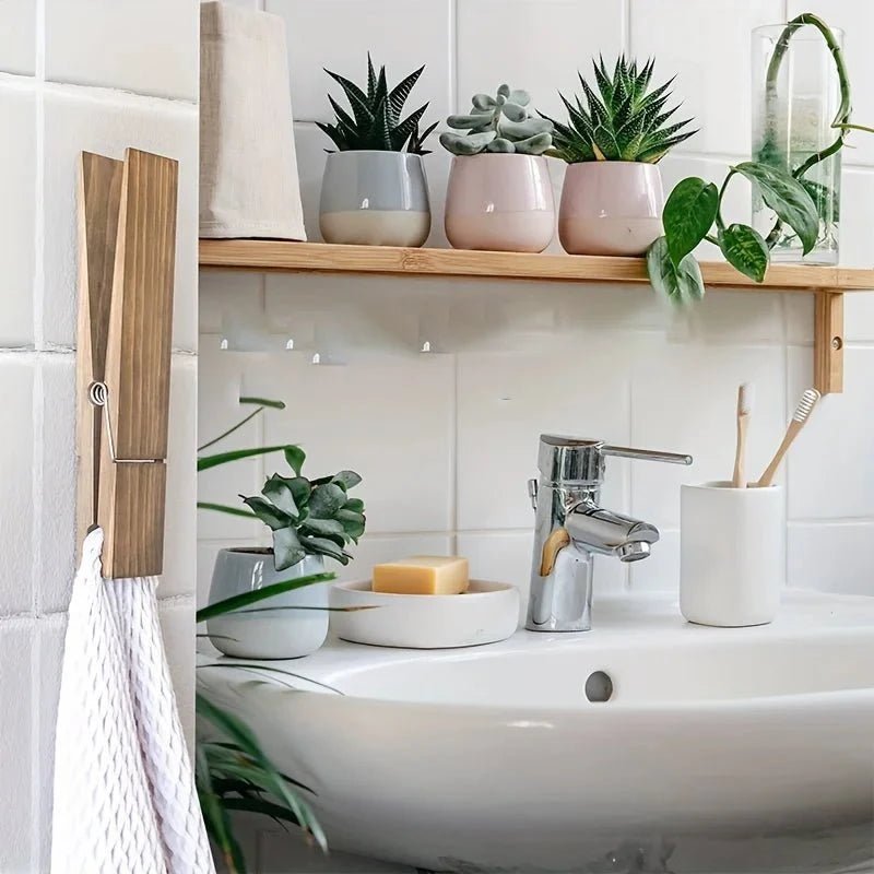 Giant Clothespin Towel Holders (Set of Two) - Bizaargo