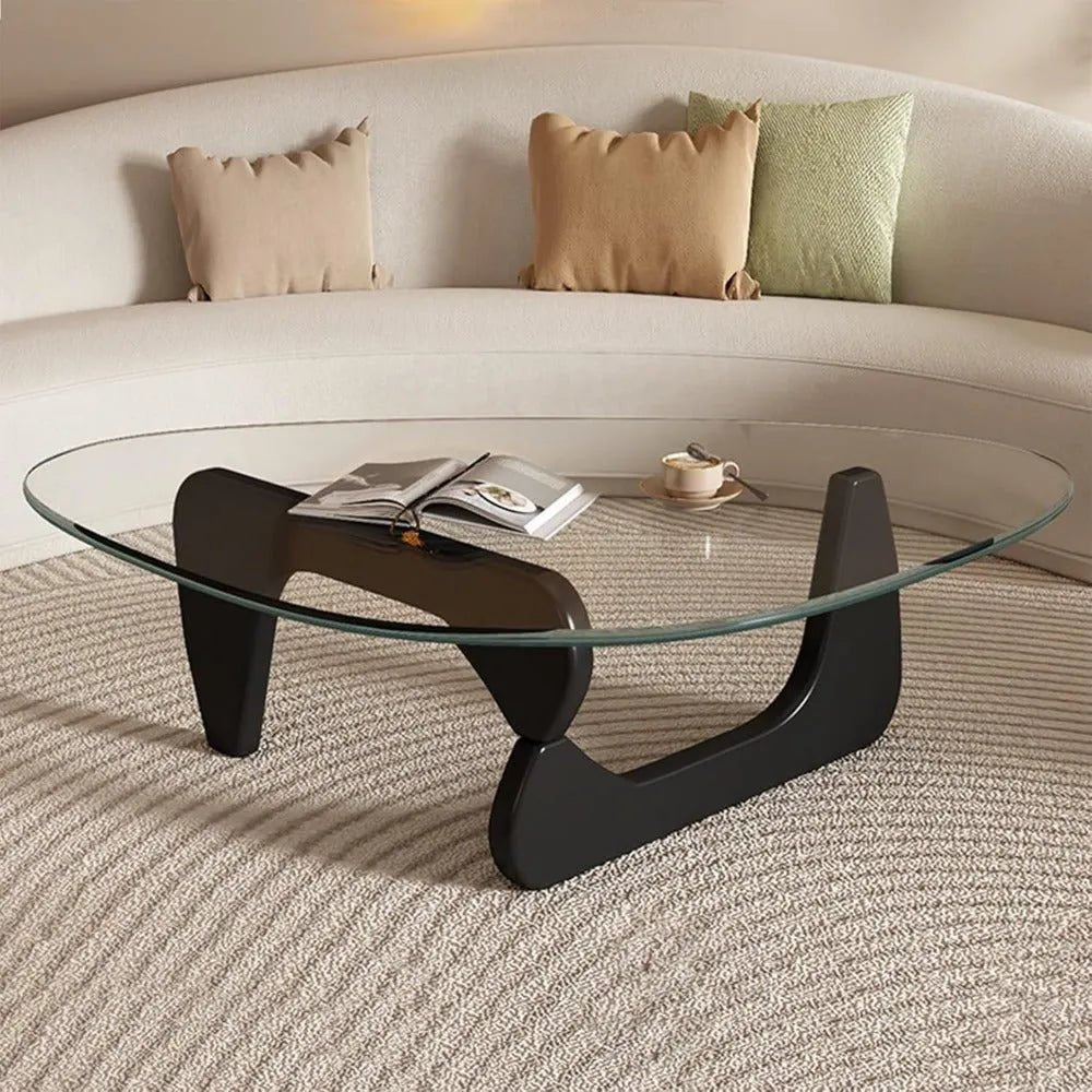 Glass Coffee Table - Mid Century Modern Style - Bizaargo