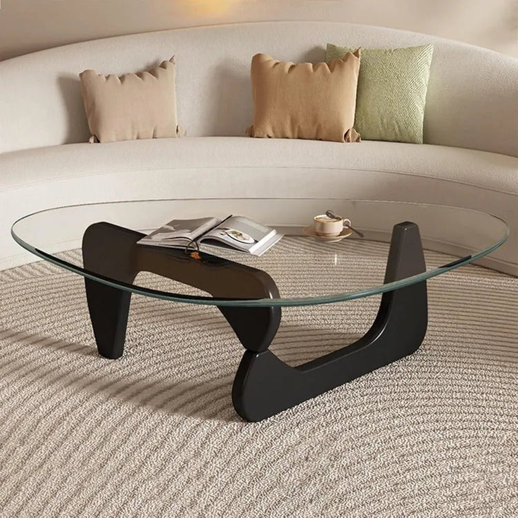 Glass Coffee Table - Mid Century Modern Style - Bizaargo