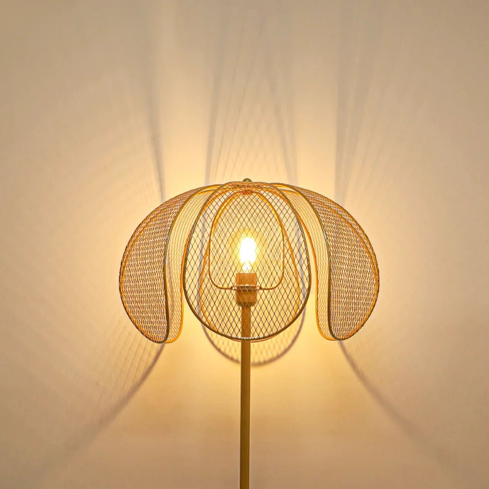 Metal Petal Floor Lamp - Gold Elegance, 63'' Tall, 3000K Warm - Bizaargo
