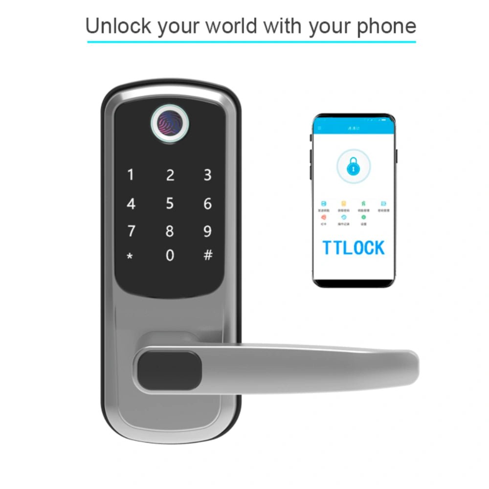Smart Fingerprint Door Lock - TTLOCK WiFi Keyless Entry - Bizaargo