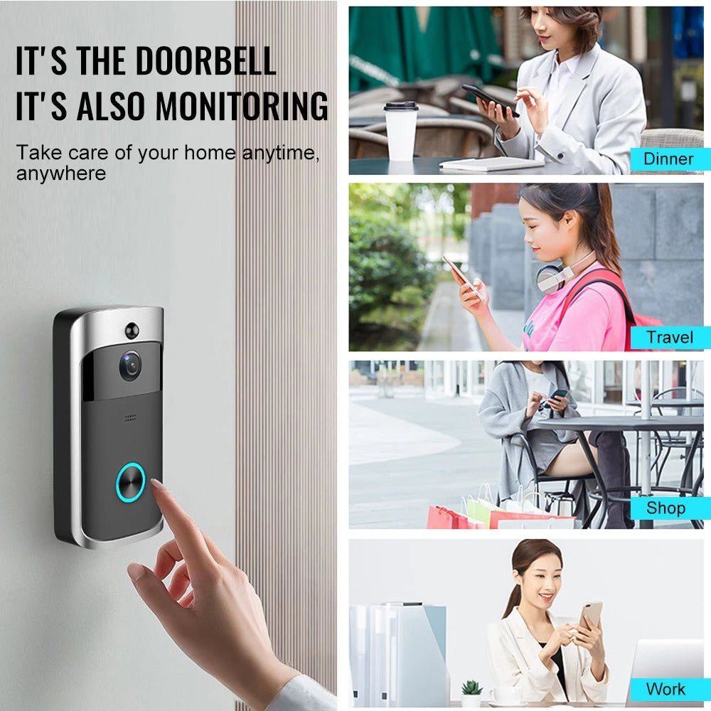 Smart WiFi Video Doorbell - Waterproof, Night Vision - Bizaargo