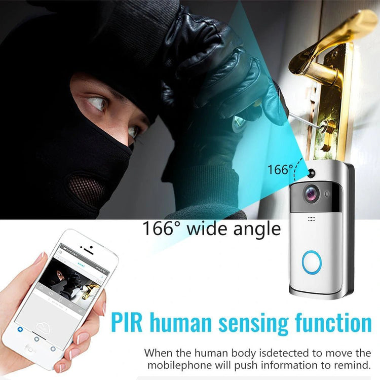 Smart WiFi Video Doorbell - Waterproof, Night Vision - Bizaargo