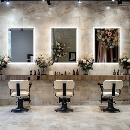 Frameless LED Bathroom Mirror - Dimmable, Anti-Fog, 3 Colors