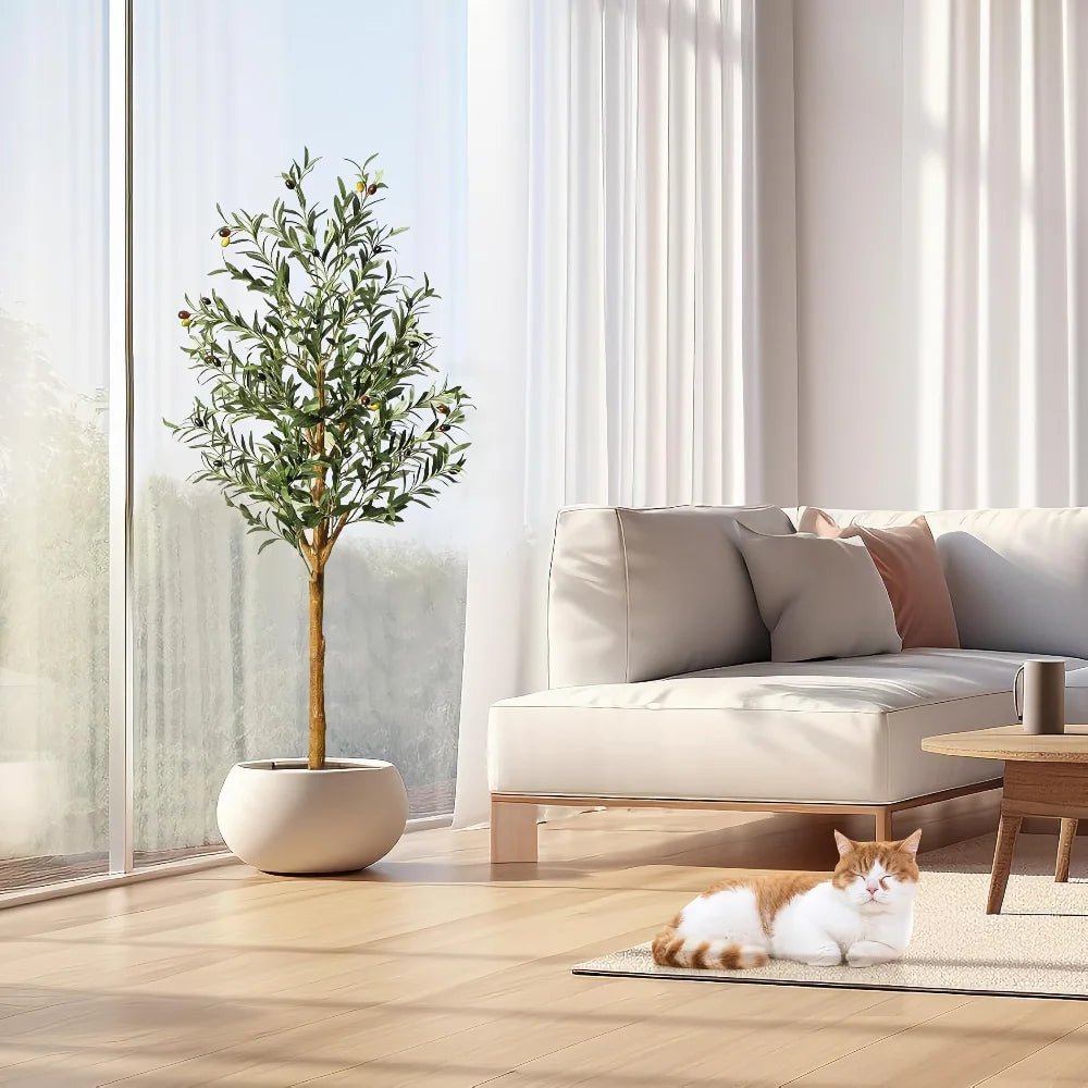 Artificial Olive Tree - Realistic Home Decor Plant - Bizaargo