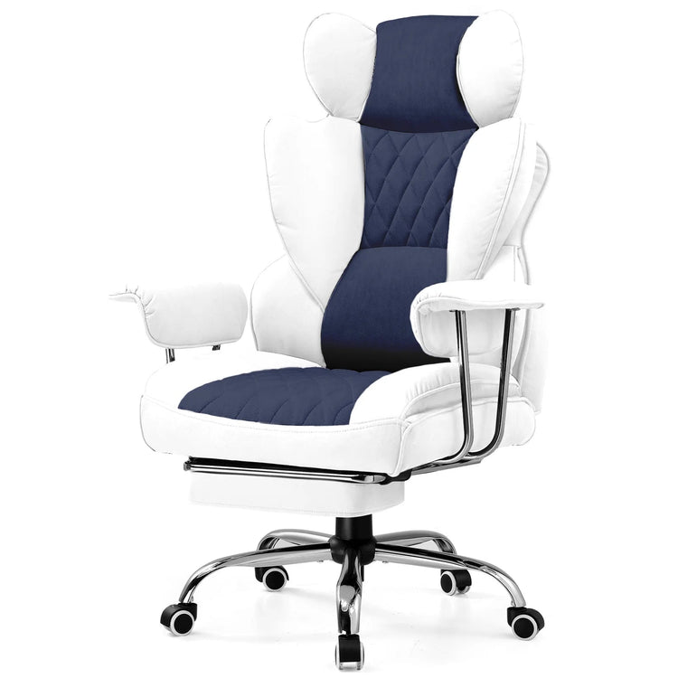 Big & Tall Ergonomic gaming Chair with Footrest & Lumbar Support - Bizaargo