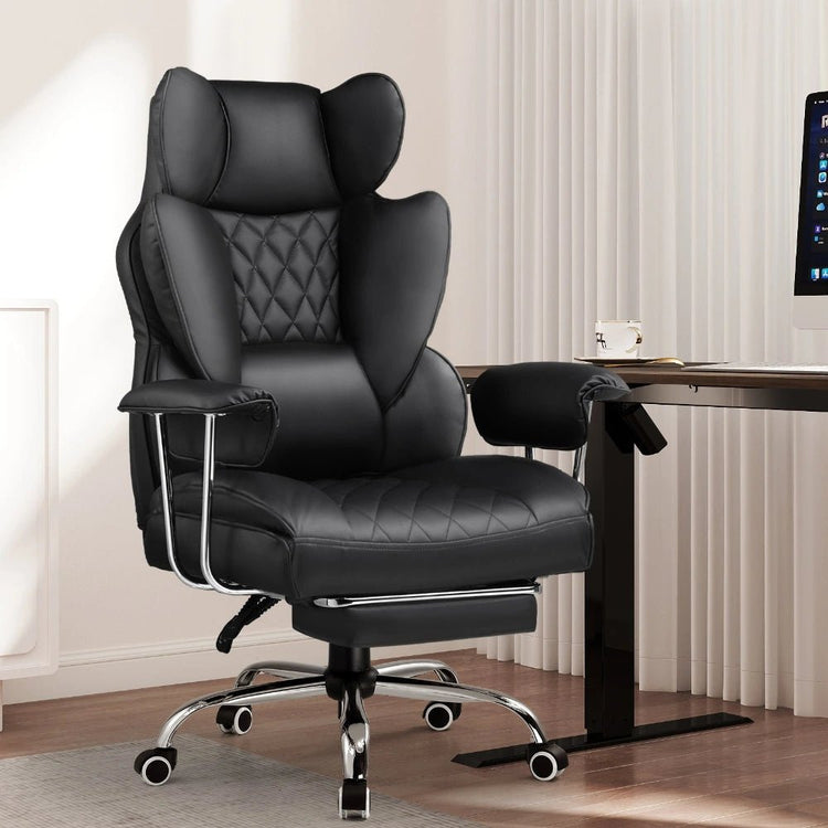 Big & Tall Ergonomic gaming Chair with Footrest & Lumbar Support - Bizaargo