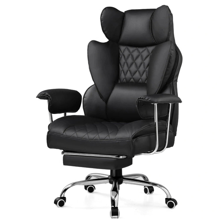 Big & Tall Ergonomic gaming Chair with Footrest & Lumbar Support - Bizaargo