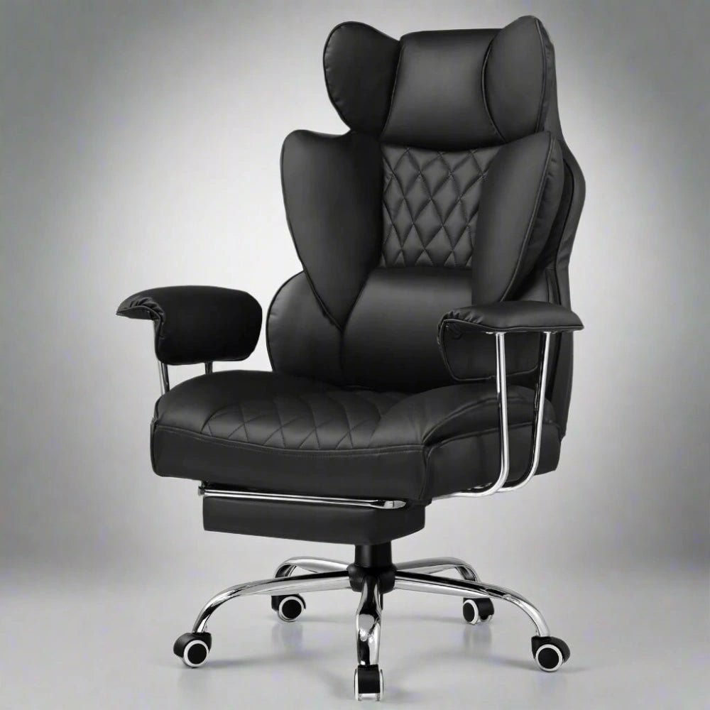 Big & Tall Ergonomic gaming Chair with Footrest & Lumbar Support - Bizaargo