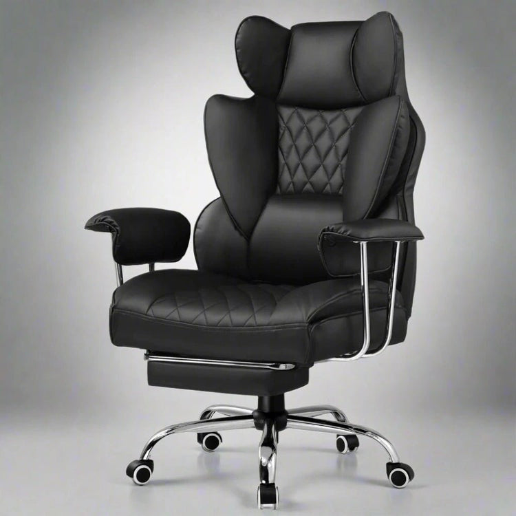 Big & Tall Ergonomic gaming Chair with Footrest & Lumbar Support - Bizaargo