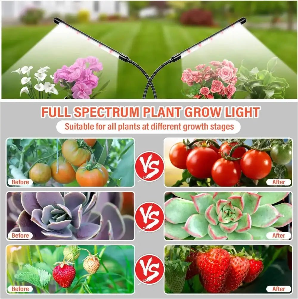 Full Spectrum 2 Head LED Grow Light - Bizaargo