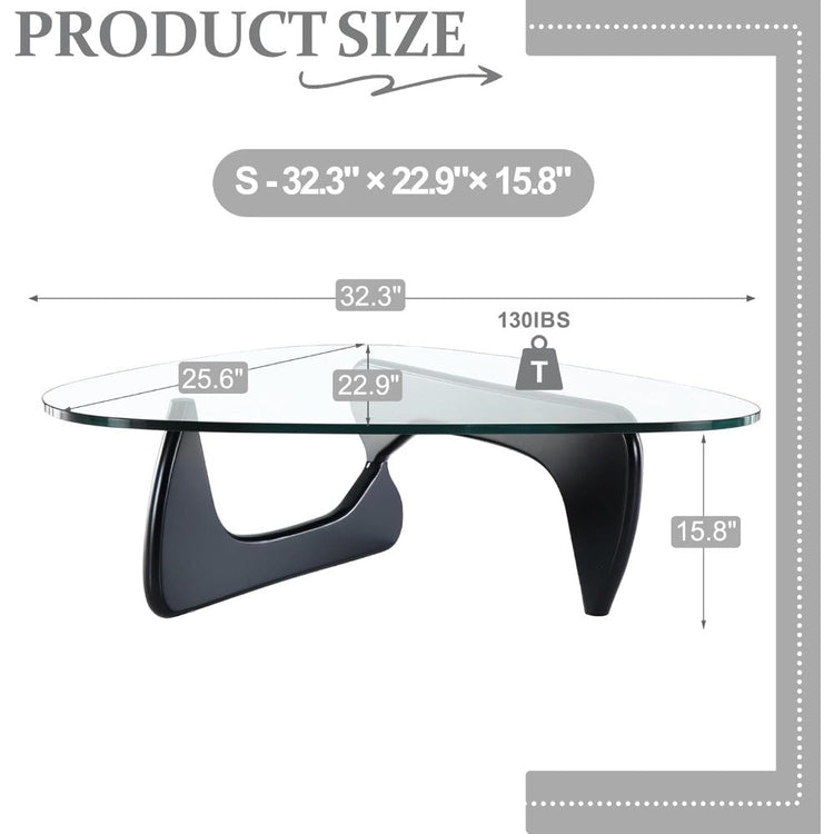 Glass Coffee Table - Mid Century Modern Style - Bizaargo