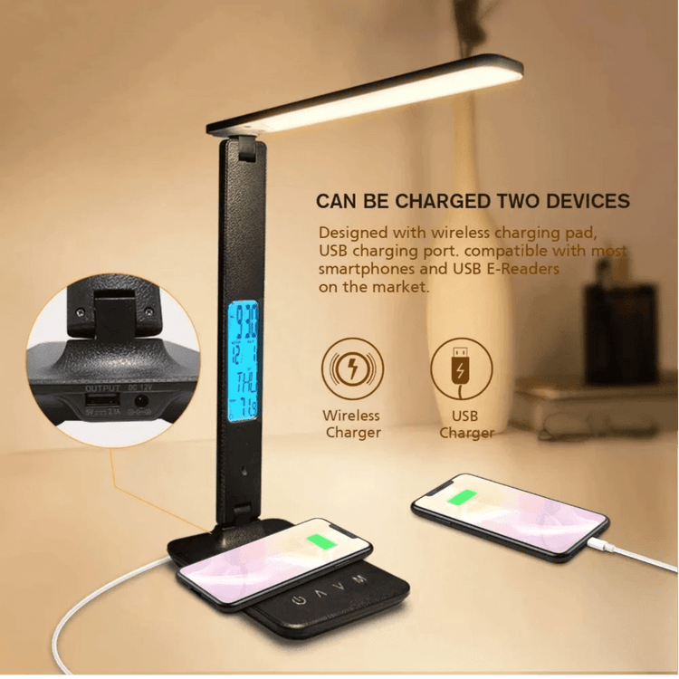 LED Desk Lamp with Wireless Charging - Bizaargo